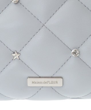 Maison de FLEUR スターチャーム付き2Wayトートバッグ Grayish Blue