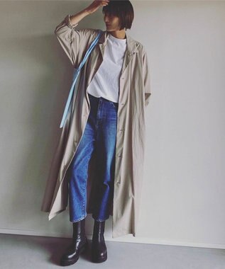 woadblue ＜坪田あさみさんコラボ＞サルエルデニムパンツ MIDBLUE