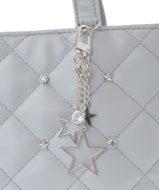 Maison de FLEUR スターチャーム付き2Wayトートバッグ Grayish Blue