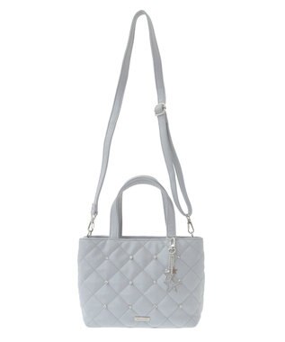 Maison de FLEUR スターチャーム付き2Wayトートバッグ Grayish Blue