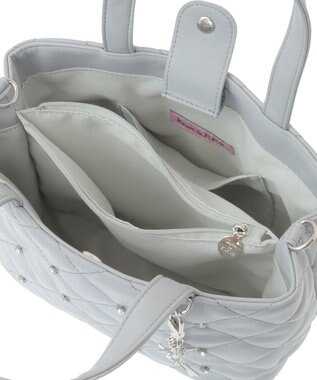 Maison de FLEUR スターチャーム付き2Wayトートバッグ Grayish Blue