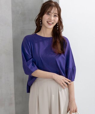 ANY SIS 【撥水・汗ジミ防止・UVケア・洗える】スーピマスムース クロップド Tシャツ