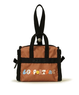LeSportsac MICRO WEEKENDER CHARM/LSSタイポグラフィチャームブラウン LSSタイポグラフィチャームブラウン