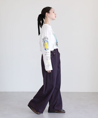 Green Parks ・ＳＵＧＡＲ　ＳＰＯＯＮ　タックデニムワイドパンツ Bordeaux