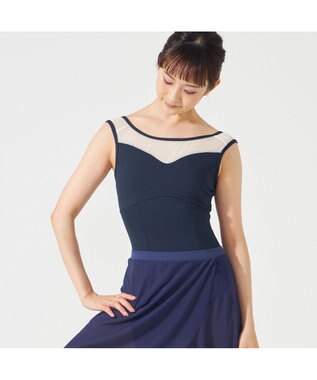 Chacott ノースリーブレオタード ネイビー