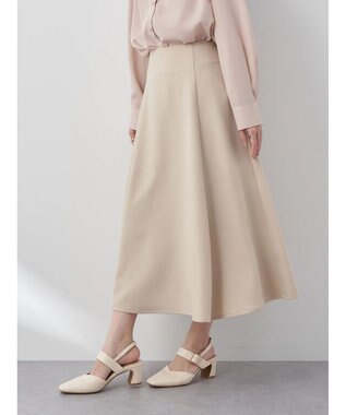 earth music&ecology すきな丈フレアスカート Beige