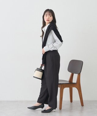 earth music&ecology レイヤードストライプシャツ Off White