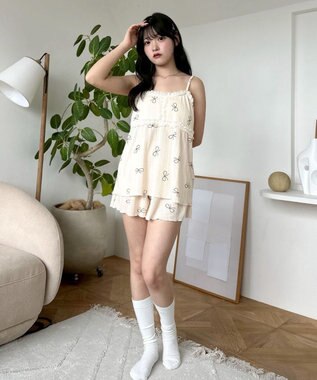 WEGO キャミセットアップルームウェア 柄3