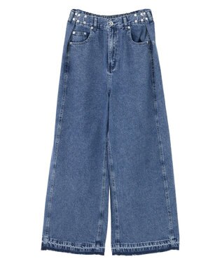 Green Parks ・ＳＵＧＡＲ　ＳＰＯＯＮ　タックデニムワイドパンツ Indigo