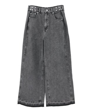 Green Parks ・ＳＵＧＡＲ　ＳＰＯＯＮ　タックデニムワイドパンツ Black