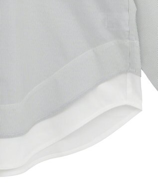 earth music&ecology レイヤードストライプシャツ Off White