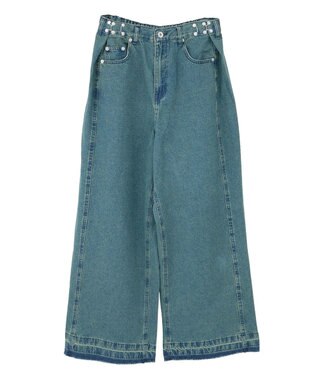 Green Parks ・ＳＵＧＡＲ　ＳＰＯＯＮ　タックデニムワイドパンツ Green