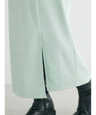 Green Parks マシュマロスエードＩラインスカート Sax