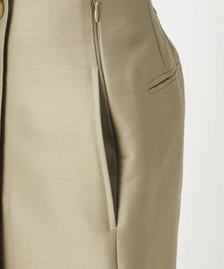 23区 【GOLD LABEL】ウールダブルクロス フロントボタン ワイドパンツ モスグリーン