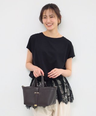 Green Parks レースドッキングフレンチプルオーバー Black