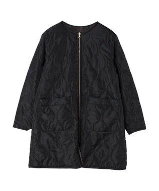 earth music&ecology ファー＆キルティングリバーシブルコート Black