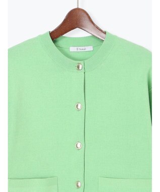 Te chichi ミラノリブポケットクルーカーディガン グリーン