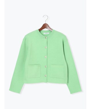 Te chichi ミラノリブポケットクルーカーディガン グリーン
