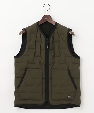 JOSEPH ABBOUD MOUNTAIN 【UNISEX】リバーシブルストレッチ ダウンベスト カーキ系