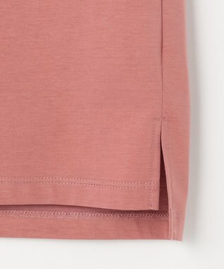 J.PRESS LADIES L プレーティングジャージー バンドカラー カットソー ローズピンク系