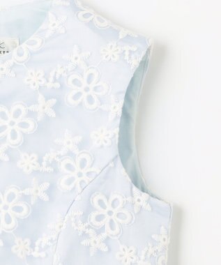 組曲 KIDS 【150-160㎝】ブルーミングフラワー ドレス サックスブルー