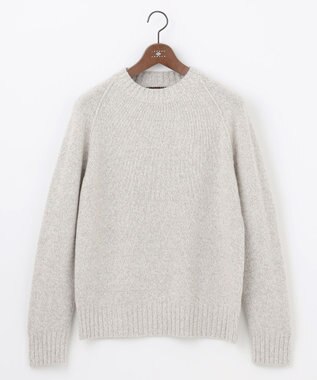 JOSEPH ABBOUD MOUNTAIN 【WEB限定・SPACE/イタリア糸使用/軽く暖かい/豊富なカラー】 ラムウール　クルーネック ニット ライトグレー系