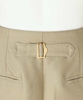 23区 【GOLD LABEL】ウールダブルクロス フロントボタン ワイドパンツ モスグリーン