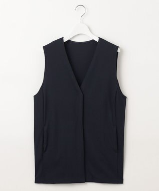 J.PRESS LADIES 【洗える】Hari-Puru jersey ジレ ネイビー系