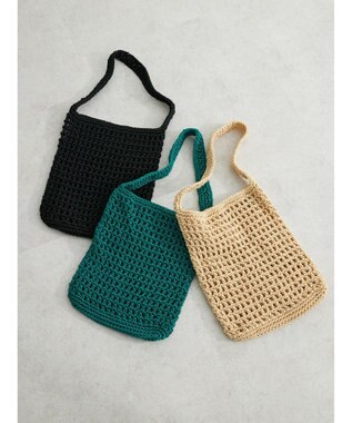 Green Parks ・ＱＵＯＮ　ハンドメイドメッシュワンショルダー Black