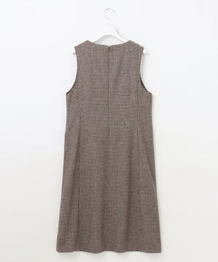 J.PRESS LADIES T/W 千鳥 ツイード ジャンパースカート ブラウン系3