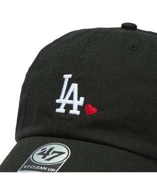 WEGO 【ユニセックス着用ITEM】＇47　CLEAN　UP　MLB　MINI　HEART ブラック