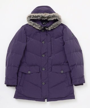 JOSEPH ABBOUD MOUNTAIN  【サスティナブル/ECO撥水/ECOファー/9ポケット/男女兼用】Pe/Nyピーチ ダウンコート パープル系