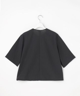 J.PRESS LADIES S 【季節の変わり目に】アキハ BREEZE COOL ノーカラー ブルゾン スレート系