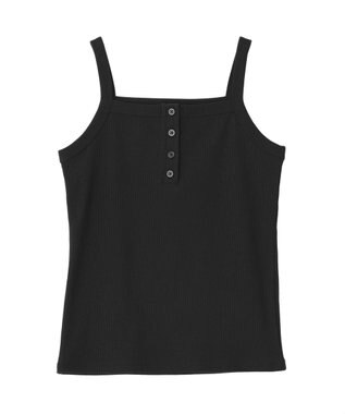 earth music&ecology ヘンリーネックキャミソール Black
