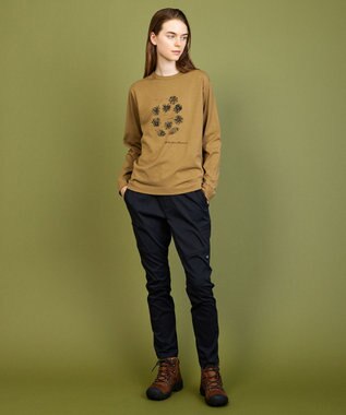 JOSEPH ABBOUD MOUNTAIN 【テーム・ヤルビー コラボ・サスティナブル】ビオグレース天竺 Tシャツ キャメル系