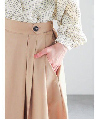 Te chichi タイプライタータックフレアスカート ベージュ