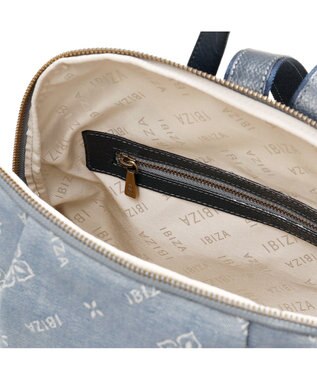 IBIZA アスール　ロゴデニム　リュック 水色