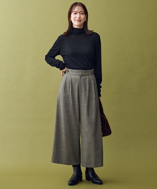 ANY L 【ウエストゴム】ライトツイードパンツ グレー