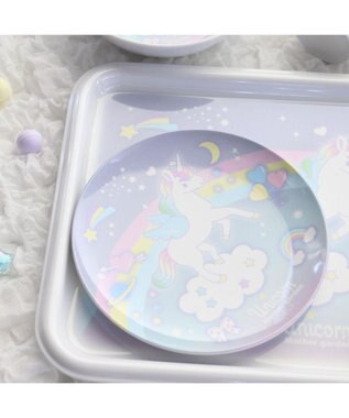 Mother garden  マザーガーデン ユニコーン メラミン食器 丸皿 食洗機可 プレート お皿 -