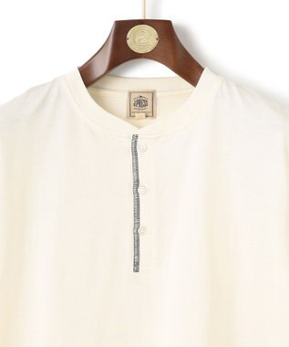 J.PRESS MEN シルケット天竺ヘンリーネック Tシャツ アイボリー系
