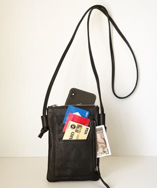 Hekhèr Le Style de Vie 新色追加【日本製】シュリンクレザー スマートフォンポシェット ブラック