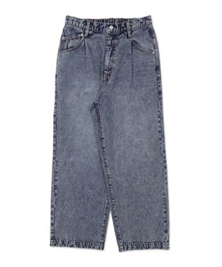 WEGO 【ユニセックス着用ITEM/SMLサイズ展開】ルーズテーパードデニムパンツ デニム中濃加工色