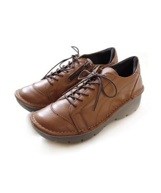 Pointer 本革超軽量レースアップスニーカー ライトブラウン