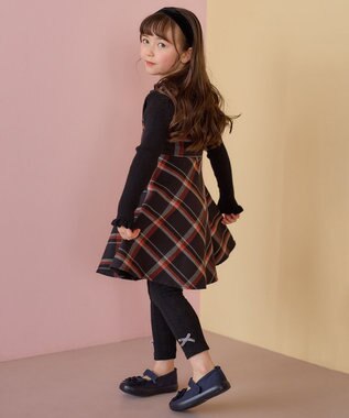 ANY KIDS ケーブル ジャガード レギンス ブラック