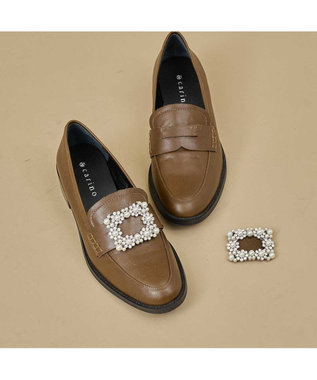 MODE ET JACOMO <carino>ビジューバックルローファー