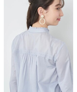 earth music&ecology ピンタックレースブラウス Sax