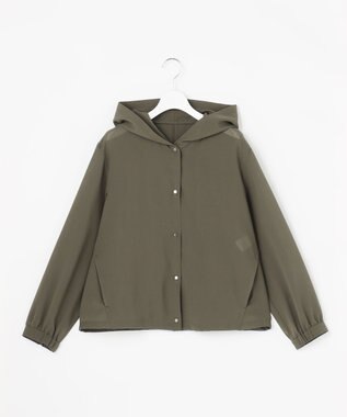 J.PRESS LADIES S RELAXION Sheer ボイル フーデッド ジャケット カーキ系