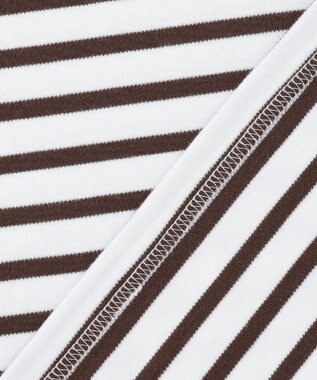 23区 【洗える】Armor-lux ボーダー カットソー オフ×ブラウン