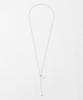 J.PRESS LADIES コットンパール ラリエット ネックレス シルバー系