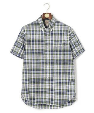 J.PRESS MEN 【WEB・一部店舗限定】コットンリネンチェック シャツ/B.D グリーン系4